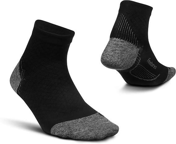 Feetures Plantar Fasciitis Relief Ultra Light Cushion Quarter Sock for Women & Men