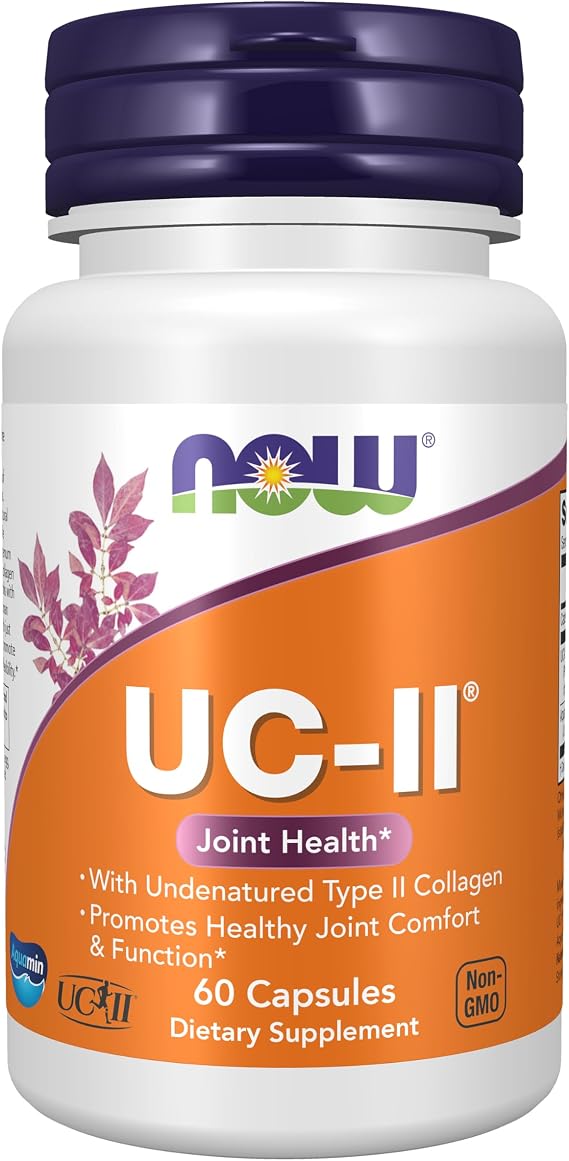 NOW Foods Supplements, UC-II Type II Collagen with Undenatured Type II Collagen, 60 Veg Capsules