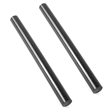 Calvana (2 Pack) Round Acetal Copolymer Rods - Standard Tolerance 1-Inch Diameter and 12-Inch Length Opaque Black Acetal Copolymer Rods Meets ASTM D6778 Specifications Perfect for Non-Marring Fixtures