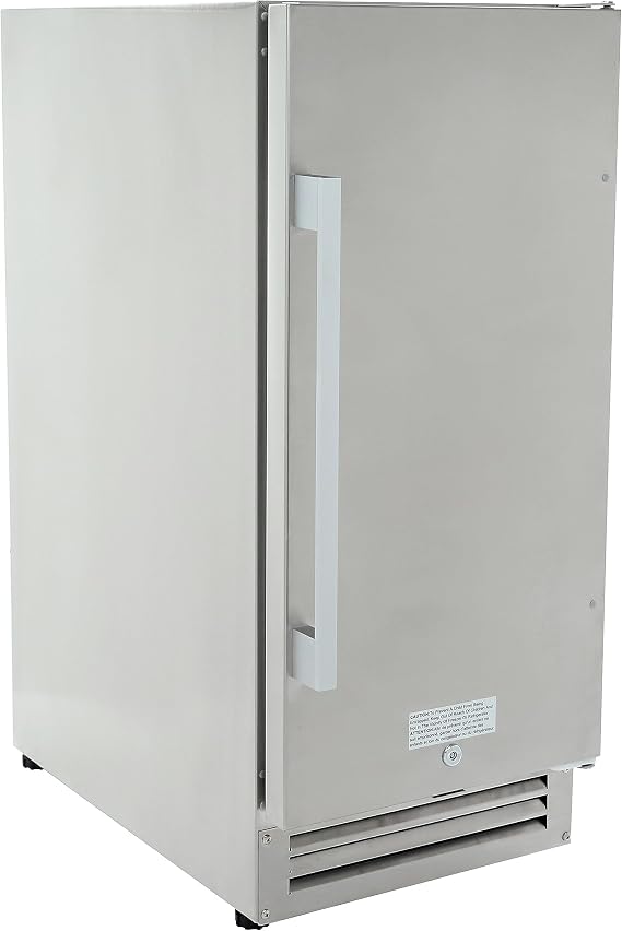 Beverage Refrigerator for Built-In or Freestanding and Indoor or Outdoor Use, Stainless Steel Construction with Reversible Door Drink Fridge Holds 96 Cans, 2.9-Cu.Ft., Metallic
