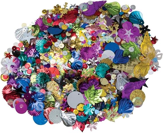 Sequins and Spangles Extra Large Bag - 1 lb - Assorted Colors and Styles