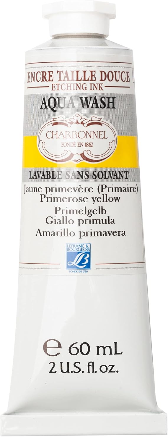 Charbonnel Aqua Wash Etching Ink, 60ml Tube, S3, Primrose Yellow 233