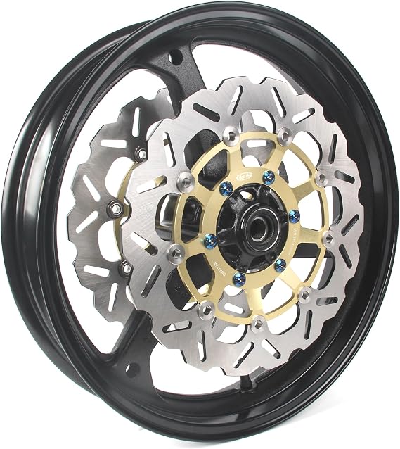 Front Wheel Rims ＆ Brake Disc Rotor for CBR600RR 2007-2015 Motorcycle Accessories CBR600RR CBR 600 RR CBR600 600RR 600CC Gloss Black 2008 2009 2010 2011 2012 2013 2014