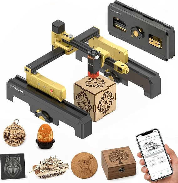 Foldable Laser Engraver with App for Beginners & DIY - T1-3W