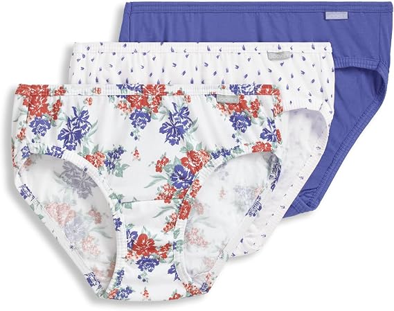 Jockey Women's Underwear 100% Cotton Elance Bikini - 3 Pack