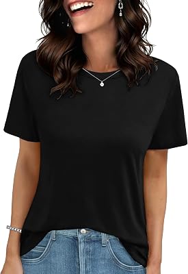 GAYHAY T Shirts for Women - Short Sleeve Spring Summer Tops Soft Basic Tees Beach Vacation Clothes for Casual 2026