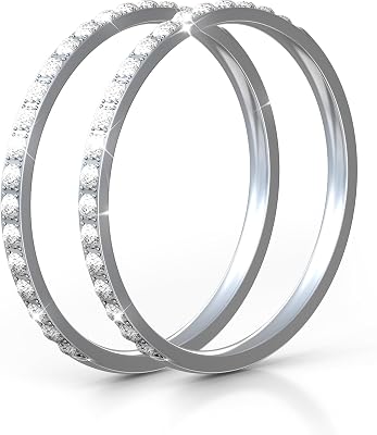 Seltureone 2 Pack 14K Gold Plated Stacking Rings for Oura Ring Gen 34, Half Band Cubic Zirconia Synthetic Diamond Oura Stacking Ring