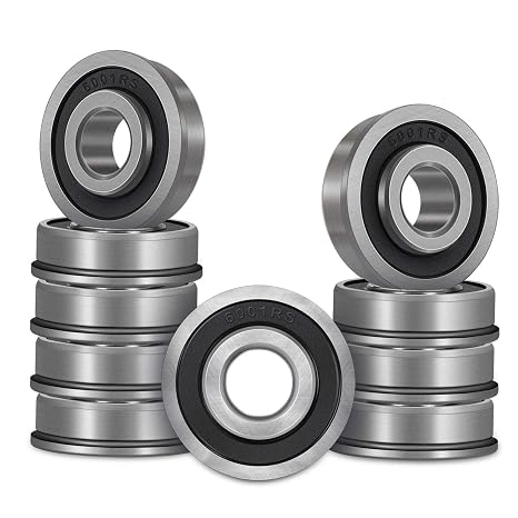 Bonbo 10Pcs Flanged Ball Bearings 1/2" x 1-1/8" x 1/2" for Lawn Mower, Wheelbarrows, Carts & Hand Trucks Wheel Hub, Double Seal Deep Groove Ball Bearings