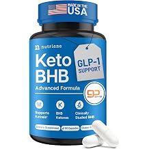 Nutriana BHB Exogenous Ketones with Magnesium BHB, Calcium &amp; Sodium Keto Pills for Men &amp; Women Keto Supplements for Focus, Energy &amp; Ketosis Support Carb-Free GLP-1 Support Capsules