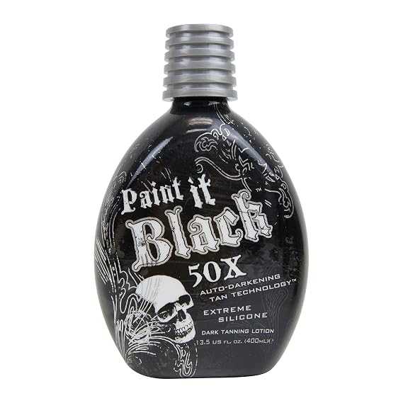 Millennium Tanning Paint It Black 50X Dark Tanning Lotion Accelerator for Indoor Tanning Beds & Outdoor Sun Tan with Bronzer, 13.5 fl. oz.