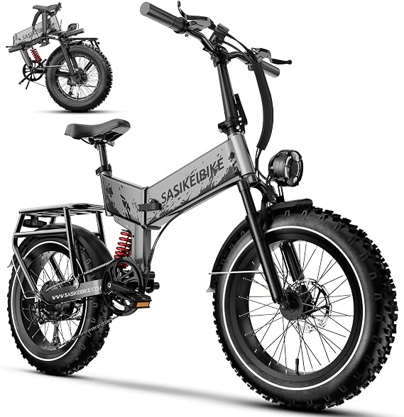 Fat tire Electric Bike for Adults-Grey
