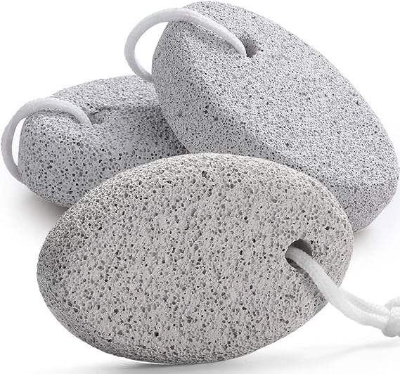 Natural Pumice Stone for Feet, Borogo 3-Pack Lava Pedicure Tools Hard Skin Callus Remover for Feet and Hands - Natural Foot File Exfoliation to Remove Dead Skin, Heels, Elbows, Hands