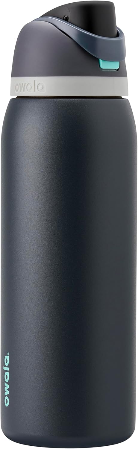 Owala FreeSip Insulated Stainless Steel Water Bottle with Straw for Sports and Travel, BPA-Free, 40oz, Foggy Tide