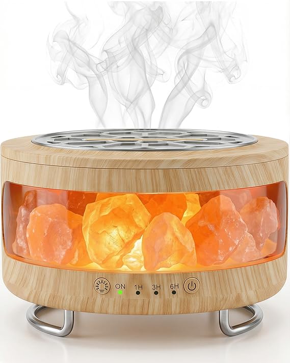 Essential Oil Diffuser with Himalayan Salt Lamp, Scent Diffusers for Home