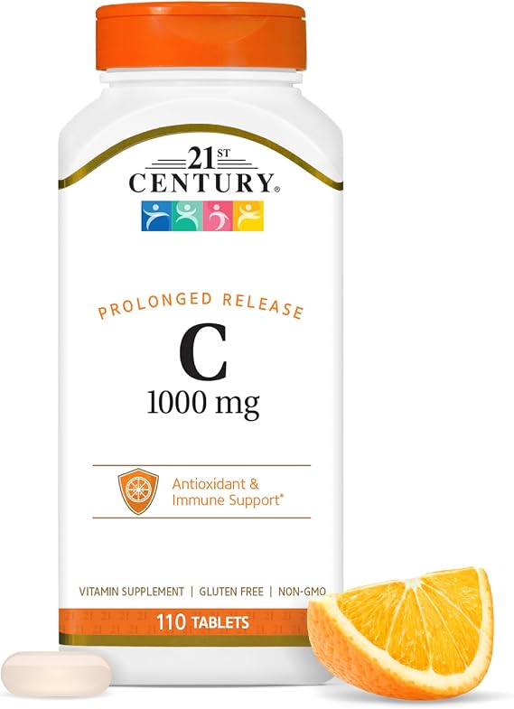 21st Century Vitamin C 1000mg Prolonged Release Tablets, Immune, 110ct