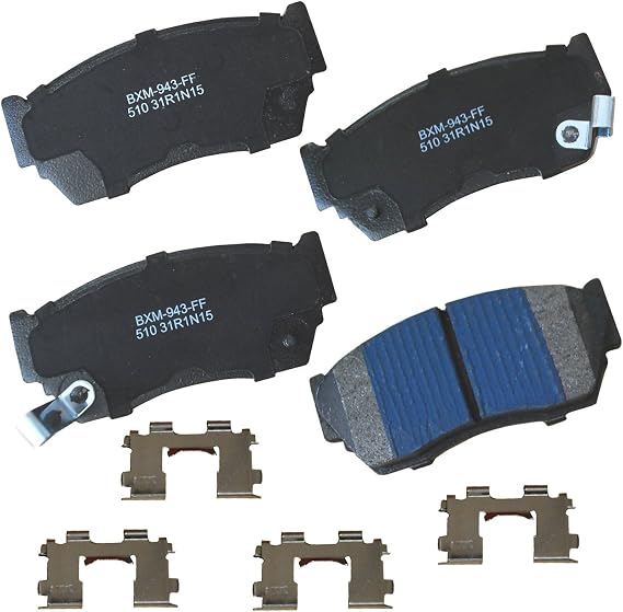 Bendix Premium SBM510 Semi-Metallic Front Brake Pads for Nissan NX 1993-1991, Sentra 1994-1991, Tsuru 2017-1997