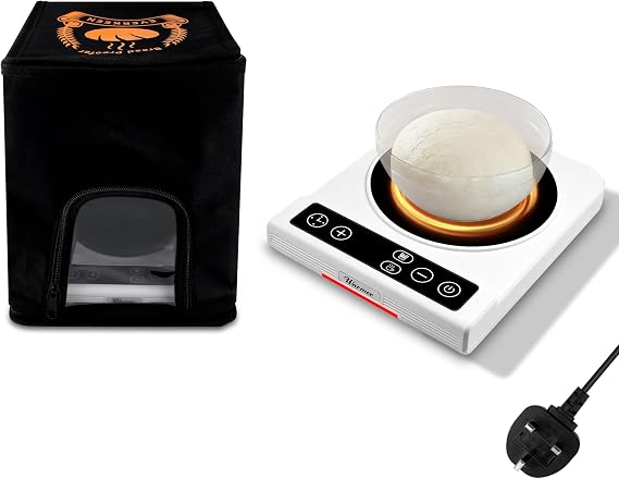 Sourdough Starter Warmer with Cover，Precise control of every 1°C (21-38°C)，24-Hour Timer Heating Function Sourdough Starter Heater for Home Baking