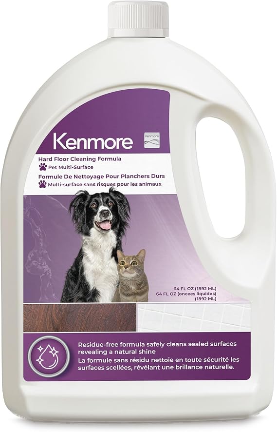 Kenmore KS1020 Pet Multi-Surface Hard Floor Cleaning Formula, 64 fl oz | Designed for hardwood, tile, laminate, vinyl floors