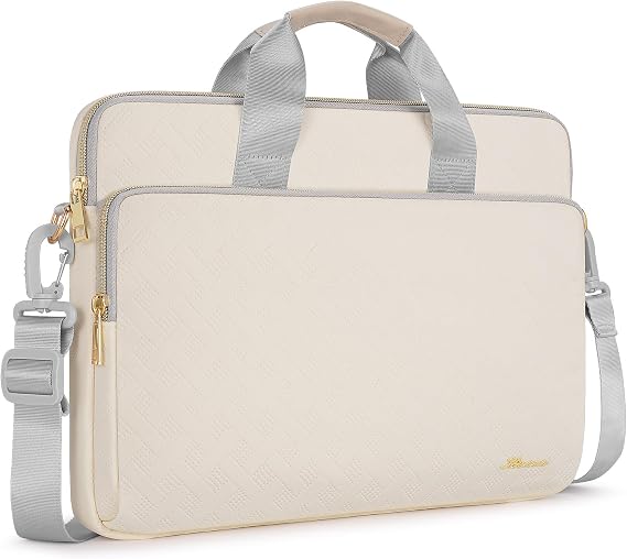 KIZUNA Laptop Sleeve Case 15.6 Inch Shoulder Bag Computer Handbag for MacBook Air 15 M2/MacBook Pro M1 M2 Max/16 Lenovo Legion Slim 5i Gen 8/16" IdeaPad Slim 5/Gaming 3i/HP Envy x360 15,Beige