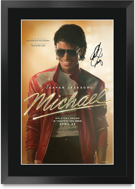 HWC Trading Michael 2026 Jaafar Jackson Gifts Printed Poster Signed Autograph Picture for Movie Memorabilia Fans - A3 Framed (ID-009226)