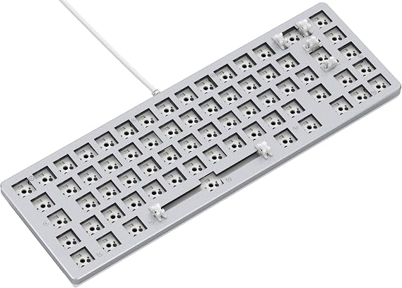 GLORIOUS GMMK 2 Compact 65% Barebones Keyboard Kit (White) | Premium Aluminum Top Shell, Hotswappable 5 Pin Sockets, Superior Sound Dampening Foam, ISO Layout Standard Form
