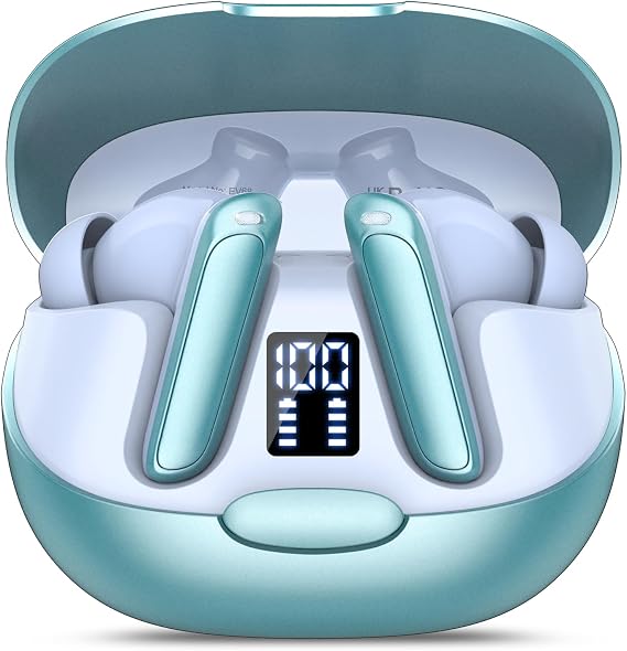 AI Language Translation Earbuds, Translator Earbuds Real Time, Light Blue