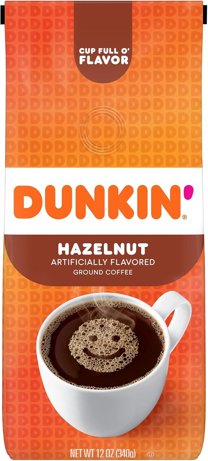 Dunkin Donuts Hazelnut Flavored Coffee