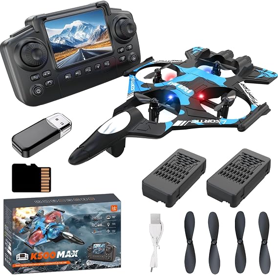 RC Plane with Camera,Build-in Screen,No Phone Needed,2 Batteries