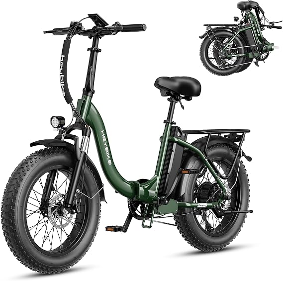 Heybike Ranger 2.0 Folding Electric Bike for Adults, 1400W Peak Motor Ebike