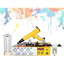 Powder Coating Gun, Electrostatic Output Powder Coating Kit with Spray Gun, Nozzles, Powder Coating Equipment for Home DIY and Commercial Production