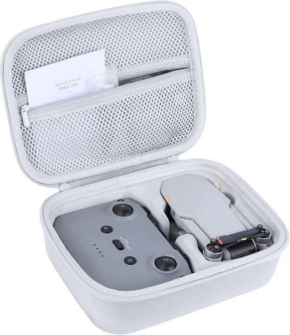 Storage Case Compatible with DJI Mini 4K Drone Accessories, with Propeller Protectors and Control Stick Cover (Grey)