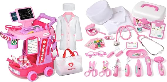 Phobby Toys for 2 3 4 5 Year Old Boys & Girls Christmas Birthday Gift Doctor Kit for Kids and Doctor cart for Toddlers