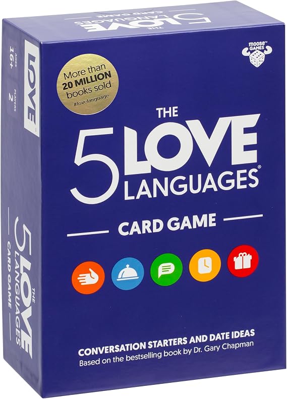 The 5 Love Languages Card Game, Discover More About Yourself & Your Partner, 300 Prompt Cards to Spark Meaningful Conversations, Create Date Ideas and Love Games, Quiz Questions for 2 Players, 16+