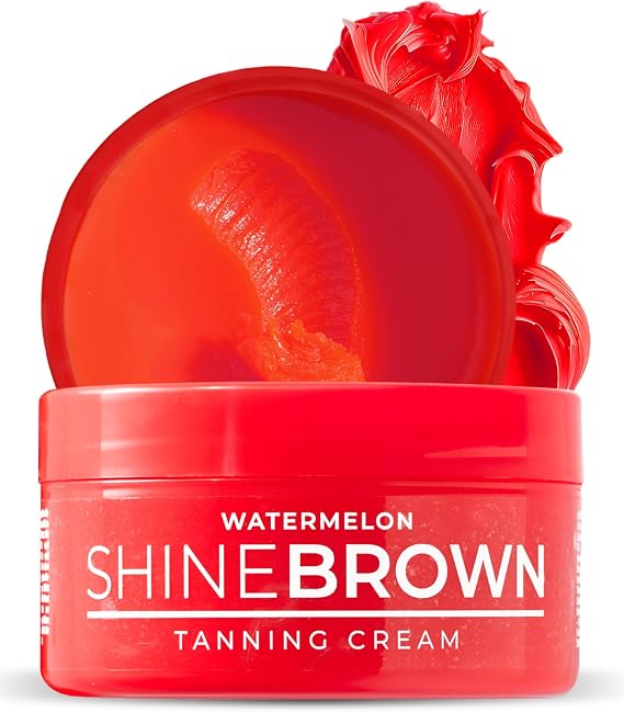 Byrokko Shine Brown Watermelon Tanning Accelerator Cream (200 ml), Tanning Cream Works in the Sun and in the Solarium, Super Active Cream for Maximum Tan
