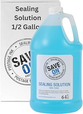 12 Gallon 64 oz Compatible 608-0 E-Z Seal Sealing Solution Envelope Sealer for Mailing Systems - Envelope Seal for Effortless Sealing | Half Gallon