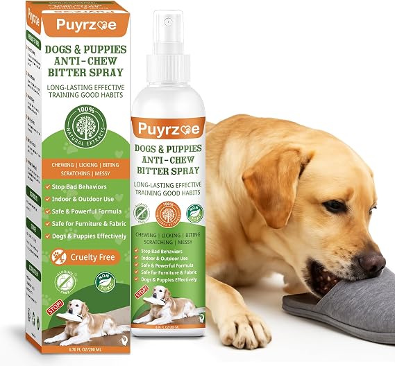puyrzoe Bitter Apple Spray for Dogs, Anti Chew Spray for Dogs, 200ml