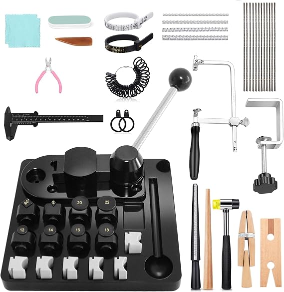 Enkreefi Ring Bender, Ring Bending Tool Set for Spoon Heavy Duty with Jewelry Spoon Making Tool, DIY Maker Machine
