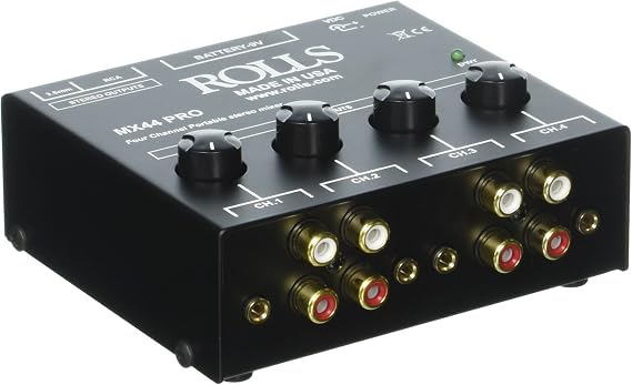 Rolls MX44 Pro 4-Channel Stereo RCA & 1/8" Mixer