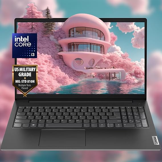 Lenovo V15 Business Laptop, 15.6 FHD, Intel Core i3-1215U, Long Battery Life, Military Grade Durability, RJ-45 Ethernet Port, USB-C, w/WOWPC OS Recovery USB, Windows 11 (12GB RAM | 256GB PCIe SSD)