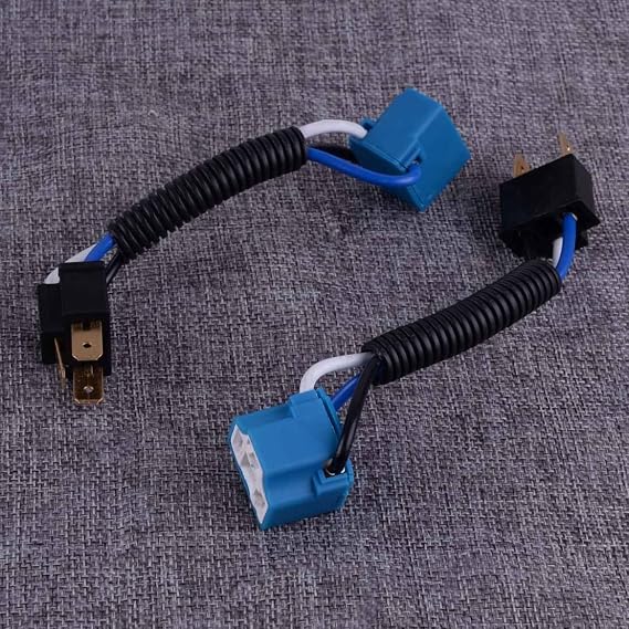 Car styling 2Pcs 12V 24V H4 Ceramic Wire Wiring Headlamp Harness Socket Connector Adaptor Male & Female Plug Replace