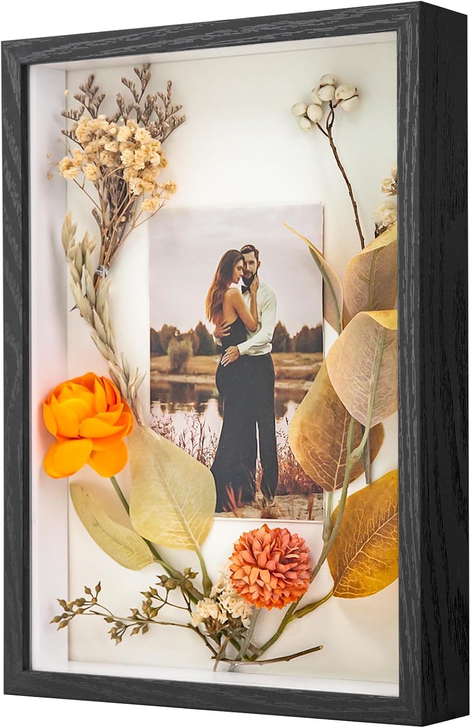 WISYOK A4 Box Frame, Shadow Box Frame, Box Frames for Crafts 3D Deep 3cm, Deep Pictures Frame Black, Medal Display Frame for Photos, Artworks, Memory Tickets