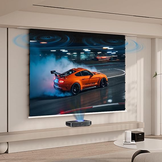 Recessed in-Ceiling Motorized Tension ALR Screen for UST Projector