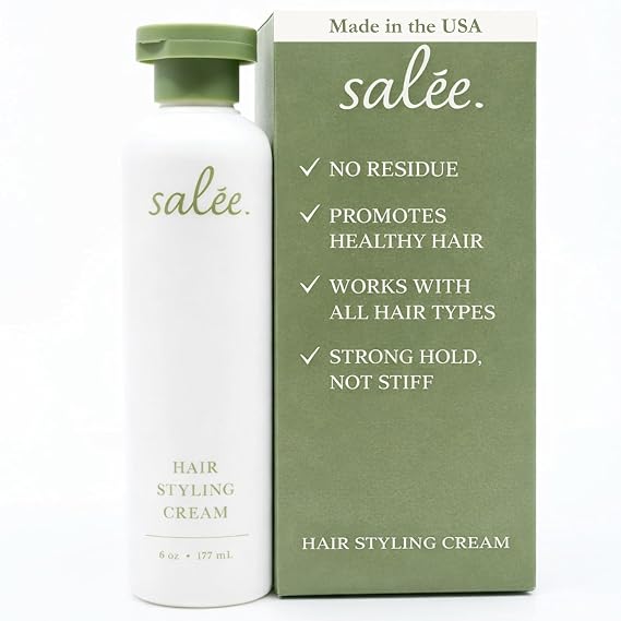 Salee- Styling Cream For Slickbacks & Curls | Slick Back Hair & Define Curly Hair | For Women, Kids, Girls, Smoothing & Anti-Frizz | For Curls, Wavy & Straight Hair 6 oz.