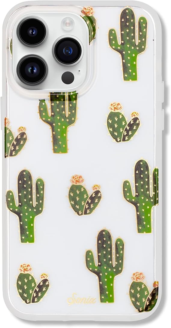 Sonix Case for iPhone 14 Pro Max | 10ft Drop Tested | Protective Clear Cactus Case | Prickly Pear