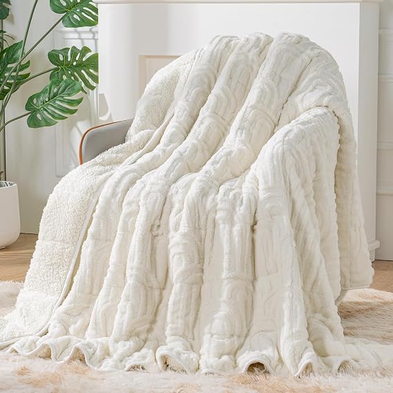 Sherpa Fleece Weighted Blanket for Adults, Dual Sided Soft, 60"x80" 15lbs