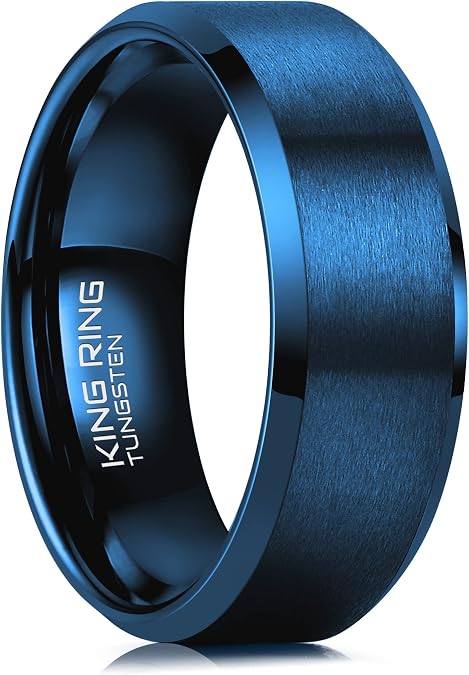 King Ring Tungsten 4/6/8/10mm Rings Super Polished Matt Finish Tungsten Rings Designed in USA
