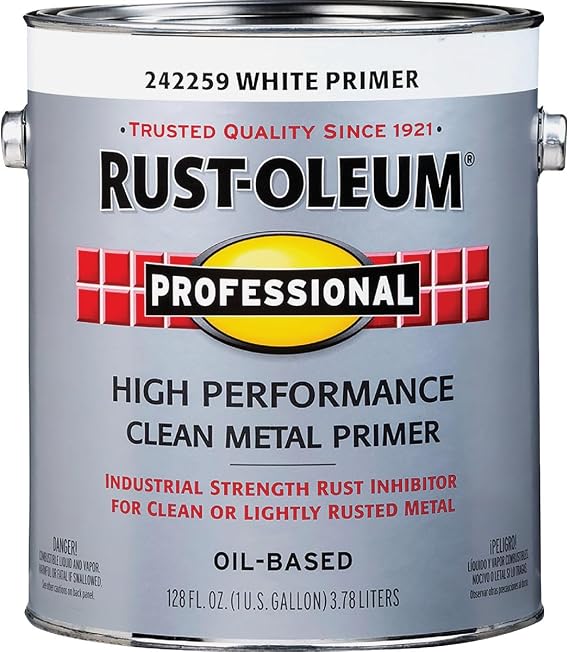 Rust-OLEUM 242259 Professional Gallon White Clean Metal Primer