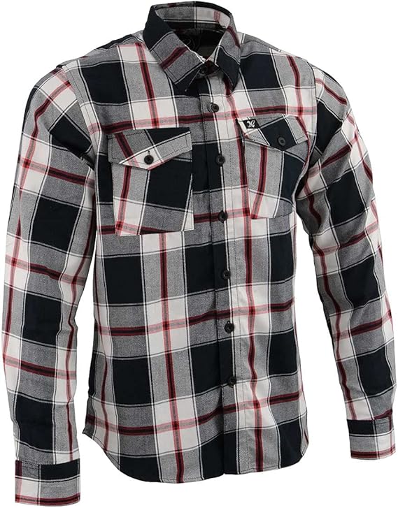 NexGen Men's Long Sleeve Plaid Flannel Shirt - Button Front