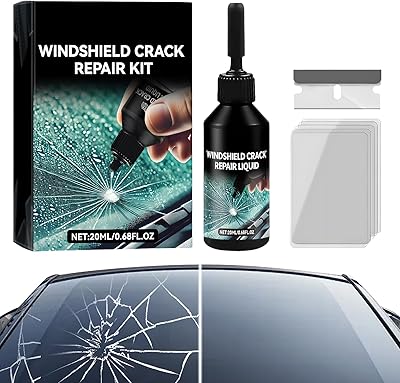 2025 Upgrade Windshield Crack Repair Kit, Universal Cracks Gone Glass Repair Kit for Automotive Windscreen Tool, Glass Crack Repair Liquid for Quick Fix, Windows, Mirrors, All Crack Types 1Set