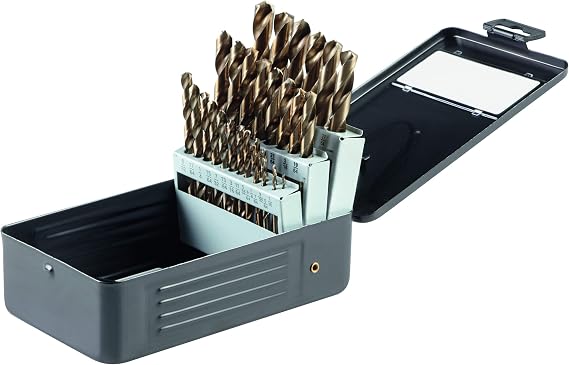 BOSCH GO29 29-Piece Assorted Set Gold Oxide Drill Bits with Included Case Standard Shank Diameters for General Purpose Applications in Wood, Plastic, Light-Gauge Metal